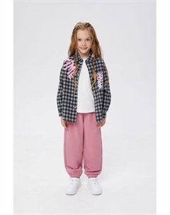 Рубашка хлопковая в клетку с принтом Bell bimbo