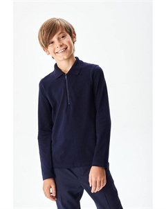 Поло хлопковое с длинным рукавом Смена