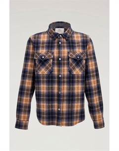 Рубашка шерстяная в клетку с карманами Woolrich