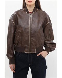 Куртка-бомбер из искусственной кожи Guess