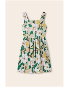 Хлопковое платье с цветочным принтом Mayoral