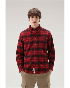 Рубашка хлопковая в клетку с карманами Woolrich