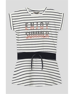 Хлопковое платье в полоску Dj dutchjeans