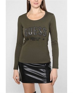 Лонгслив с логотипом бренда Guess
