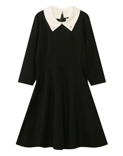 Платье А-силуэта с отложным воротником Silver spoon