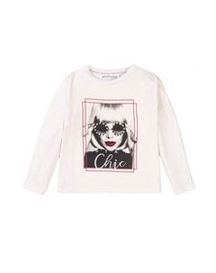 Хлопковый лонгслив с принтом Minoti