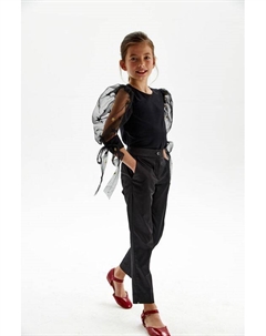 Брюки из атласной ткани Silver spoon life