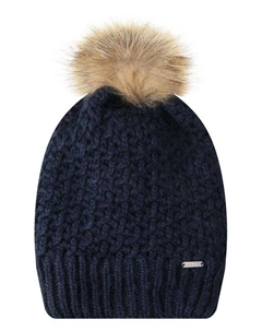 Шапка с меховым помпоном Pulka