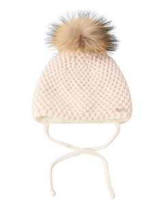 Шапка с меховым помпоном Pulka