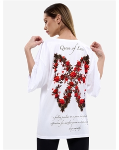 Футболка женская OVERSIZE T-shirt "Queen of Love", Белый Bona fide