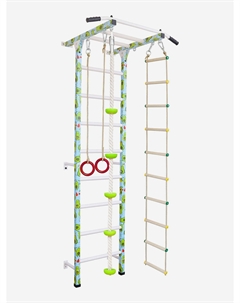 Шведская стенка "Авокадо" с турником, веревочной лестницей, кольцами, канатом с упорами, тарзанкой, Синий Westsport