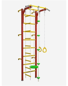 Шведская стенка LUXE-1 со съемным турником Красно-желтая, Красный Westsport