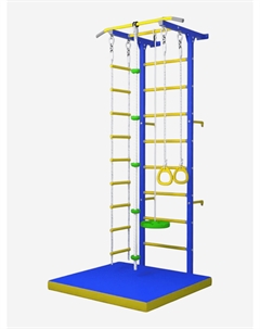 Детская шведская стенка LUXE Сине-желтая, Зеленый Westsport