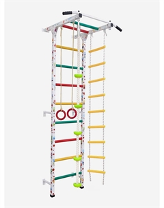 Шведская стенка "Алфавит" с турником, веревочной лестницей, кольцами, канатом с упорами, тарзанкой, Синий Westsport