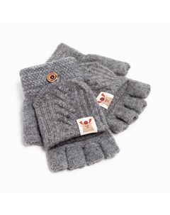 Митенки женские однотонные, р-р 23 см, цв.серый Minaku