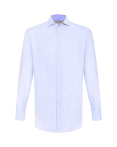 Рубашка из хлопка и льна Brunello cucinelli