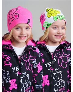 Шапка трикотажная для девочек, 2 шт в комплекте Playtoday kids