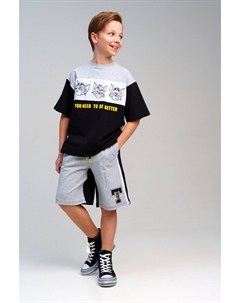 Комплект трикотажный для мальчиков: фуфайка (футболка), шорты Playtoday tween