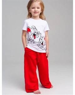 Комплект трикотажный для девочек: фуфайка (футболка), бриджи Playtoday kids