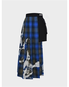 Юбка со шлейфом в клетку Barrow