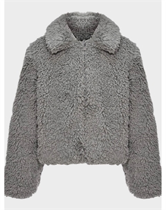 Куртка из эко меха с имитацией овчины, серая Stella mccartney