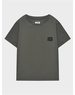 Футболка с лого, зеленая C.p. company