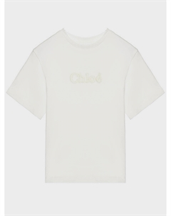 Футболка, вышивка лого на груди Chloe