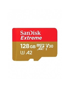 Карта памяти SDSQXAA-128G-GN6GN 128 ГБ MicroSDXC Extreme UHS-I U3 V30 Sandisk