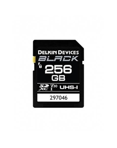 Карта памяти SD 256GB BLACK UHS-I SDXC Delkin