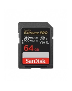 Карта памяти SDSDXEP-064G-GN4IN 64 ГБ SDXC Extreme PRO UHS-II U3 V60 Sandisk