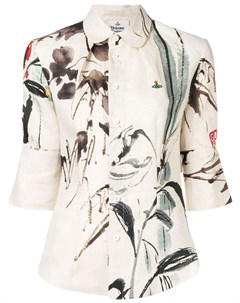 Vivienne westwood блузка с цветочной вышивкой 40 нейтральные цвета Vivienne westwood
