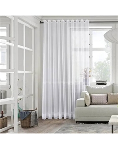 Тюль на ленте для кухни Альмерия 300x280 см цвет белый Miamoza