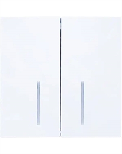 Выключатель встраиваемый Zima 2 клавиши с подсветкой цвет белый Lezard