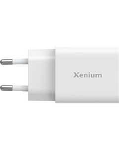 Сетевое зарядное устройство XENIUM X302, USB-A, USB-C, 30Вт, 3A, белый Xenium