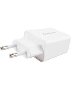 Сетевое зарядное устройство XENIUM X252, USB-A, USB-C, 25Вт, 3A, белый Xenium