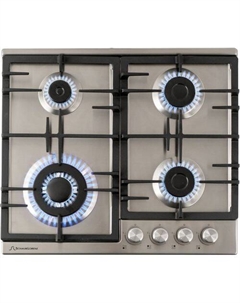 Газовая варочная панель SCHAUB LORENZ SLK GE6511, 4 конфорки, нержавеющая сталь, серебристый Schaub lorenz
