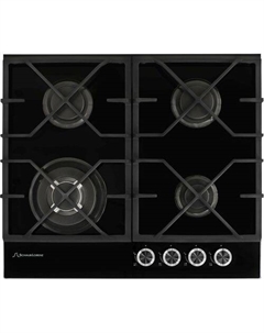 Газовая варочная панель SCHAUB LORENZ SLK GY6558, 4 конфорки, закаленное стекло, черный Schaub lorenz