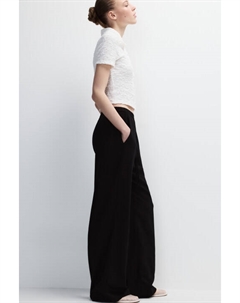 Брюки широкие из вискозы и льна Befree