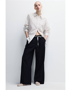 Брюки широкие костюмные со стрелками Befree