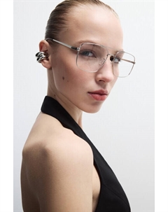 Очки-нулевки в тонкой металлической оправе Befree