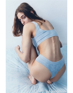 Трусы-стринги высокие бесшовные в рубчик Befree