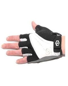 Велоперчатки женские Lady Comfort Gel, черно-бело-серые, 8-7130560 (Размер: L) Author