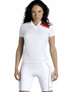 Веломайка короткий рукав B-FIT Lady, красный белый 2018, A11C2030L (Размер: XS) Biemme