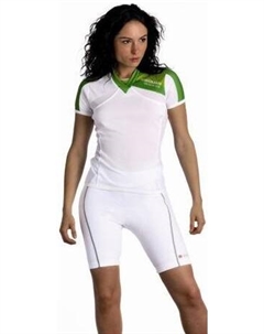 Веломайка короткий рукав B-FIT Lady, зеленый белый, 2018, A11C2030L (Размер: XS) Biemme