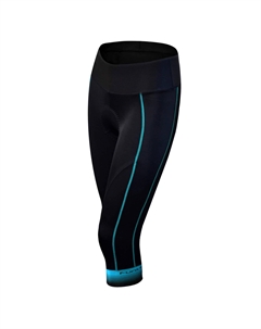 Велошорты-бриджи S-121-C13 Women Pro Knee Tights 3/4 с памперсом, черные, женские, 12-457 (Размер: L. Цвет: черный ) Funkier