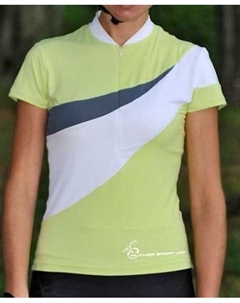 Велофутболка женская Lady Stretch Grn/Wht зелено-бело-серая, 8-7059547 (Размер: L ) Author