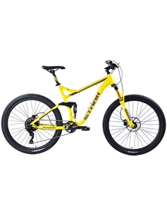 Велосипед горный Tactic FS LT 27.5 HD, 27.5", желтый матовый/фиолетовый, 2024, HQ-0014196 (Размер: 18" (165-178 см), Цвет: желтый матовый/фиолетовый) Stark
