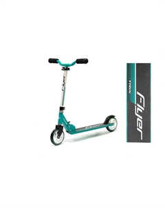 Самокат "FLYER", двухколесный, складной, детский, 12310010054 (Цвет: Бирюзовый) Trix
