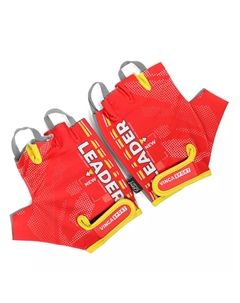 Перчатки велосипедные Leader, черный с оранжевым, VG 917 Leader orange (Размер: L, Цвет: черный с оранжевым) Vinca sport