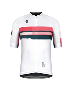 Веломайка CX PRO UNISEX PINK STREAK, короткий рукав, белый, 10-01-001-176 (Размер: M, Цвет: белый) Gobik